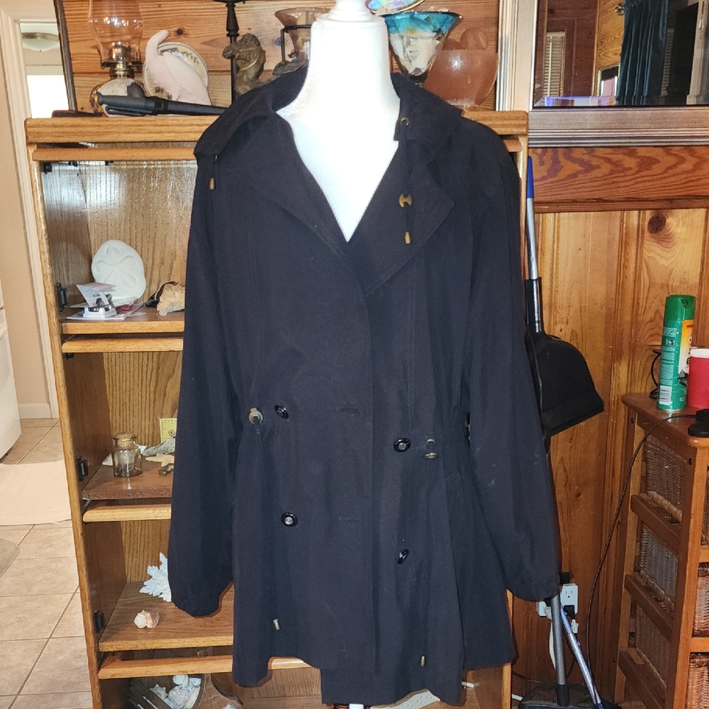 Gallery Women's Black Trench Coat